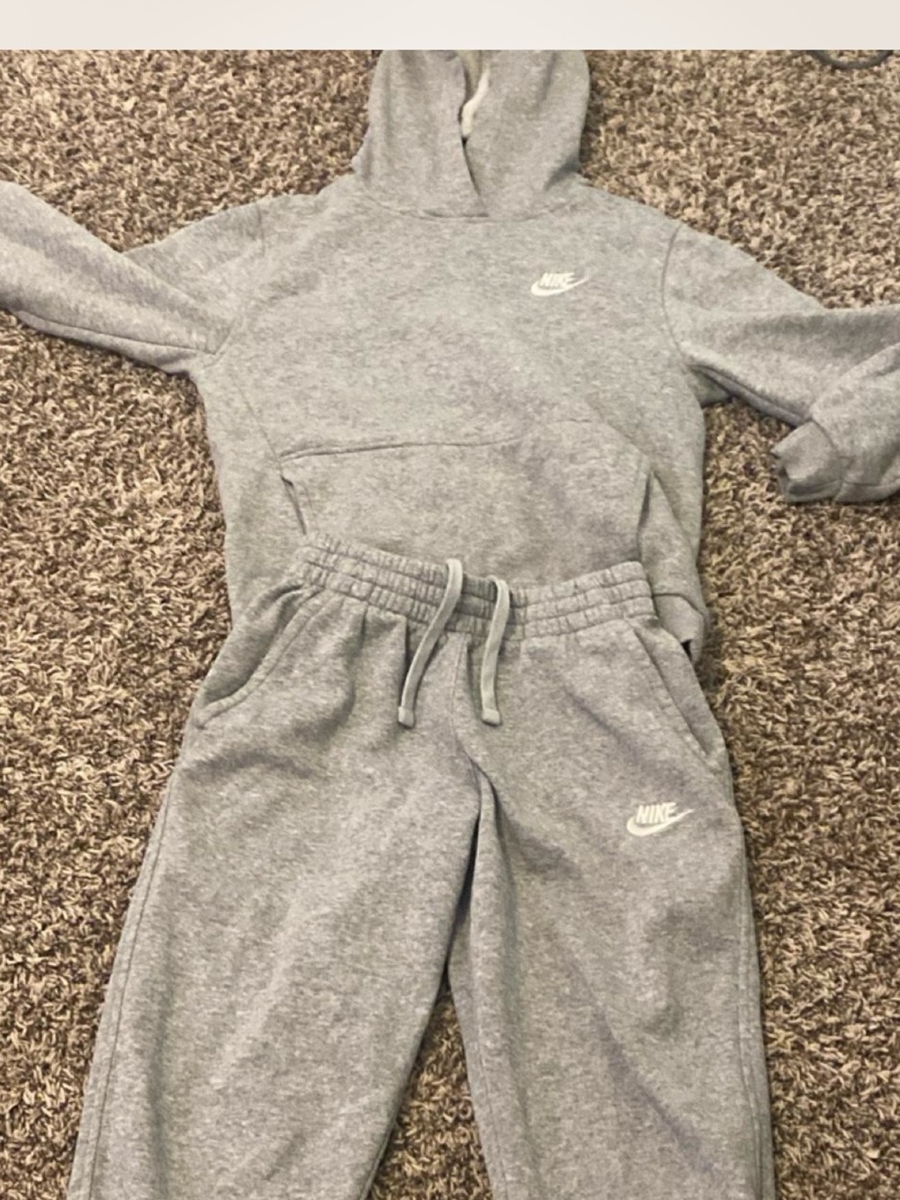 Nike womens Grey Sweat Joggers - Light Heather Grey